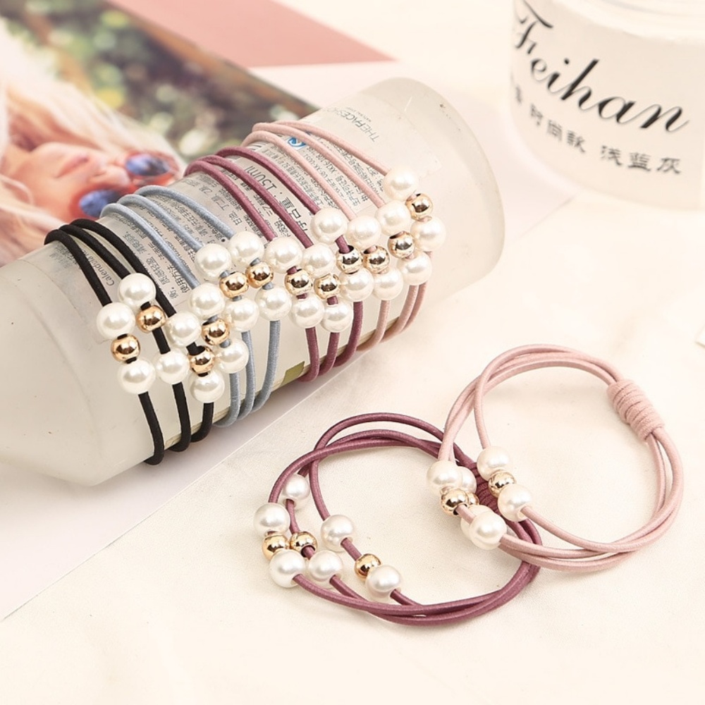 5 for $25 Pack Of 2 Purple Hair Ties - Picture 4 of 5